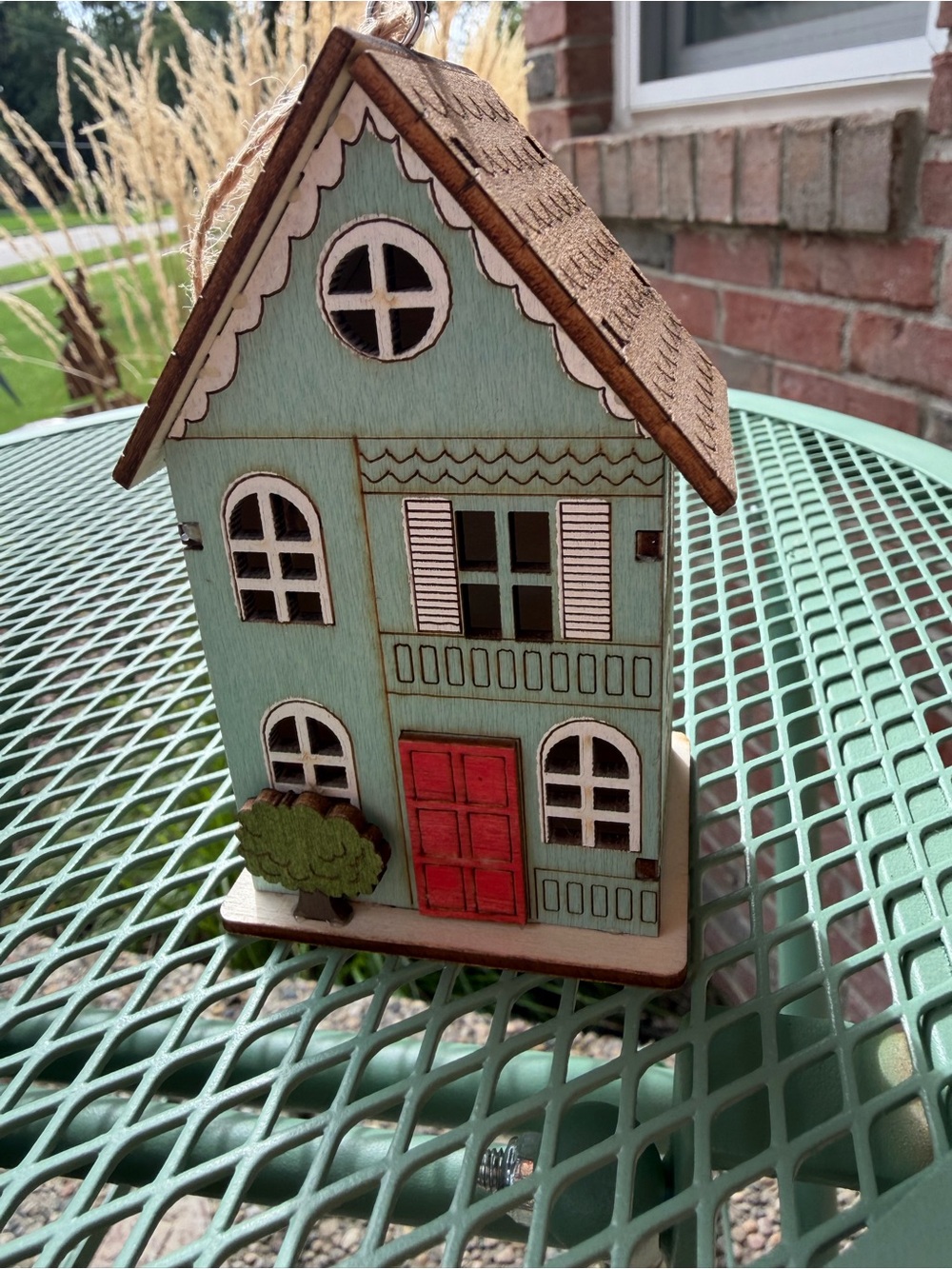 Chalet Rustic Wood House Christmas Ornament